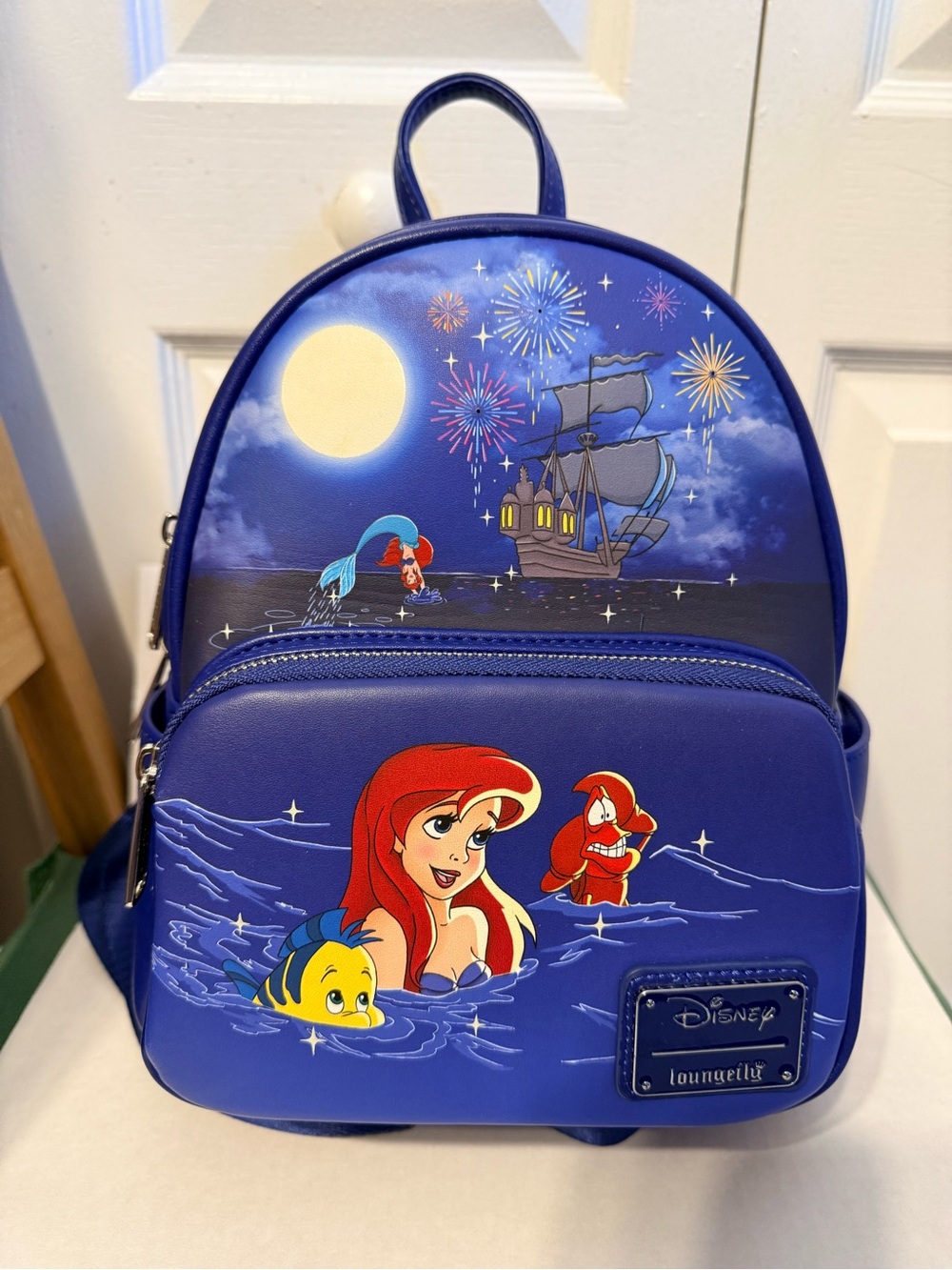 Loungefly Little Mermaid Fireworks light up/glow mini backpack